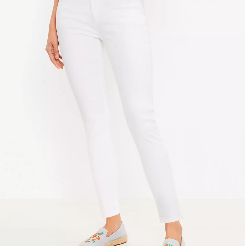 LOFT White Skinny Jeans